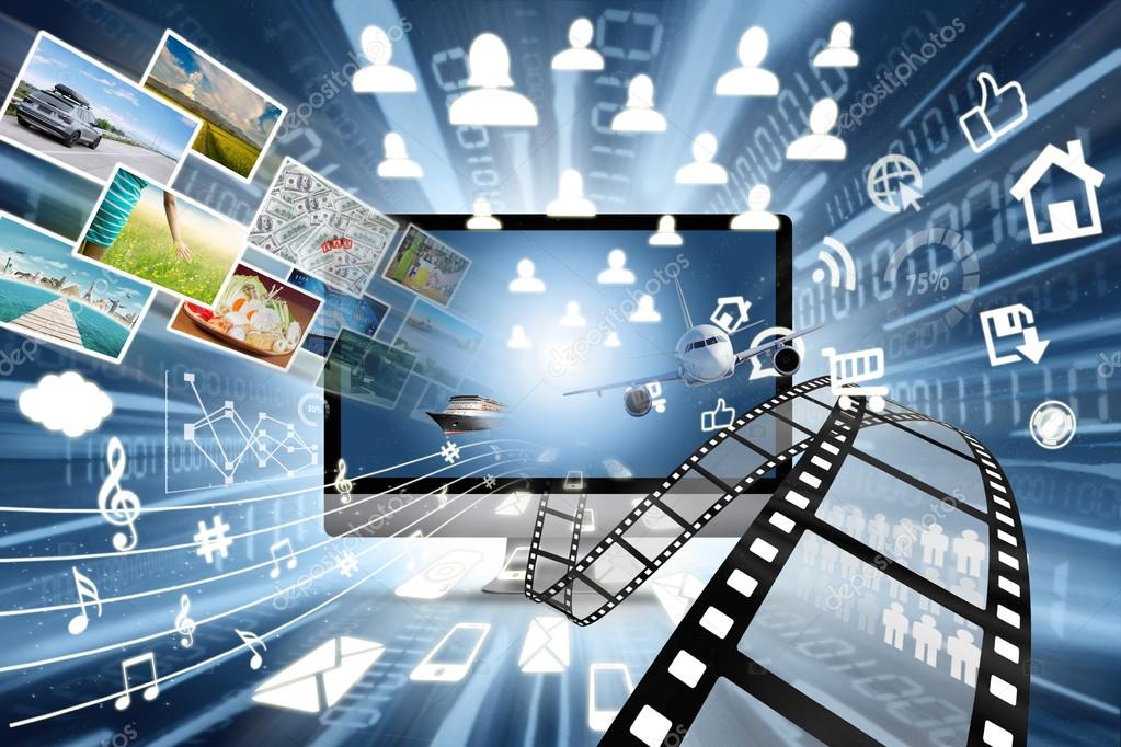 High speed of multimedia sharing concept — Stock Photo © realinemedia ...