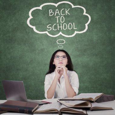 Öğrenci düşünme metin geri okula