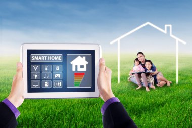 Tablet akıllı ev kontrol düğmeleri