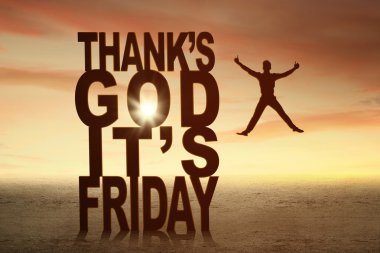 Neşeli kişi kutlamak Cuma