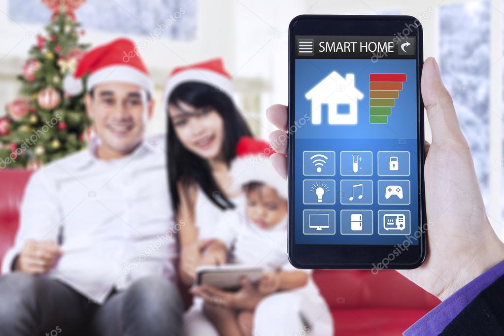 Smart home system and asian family