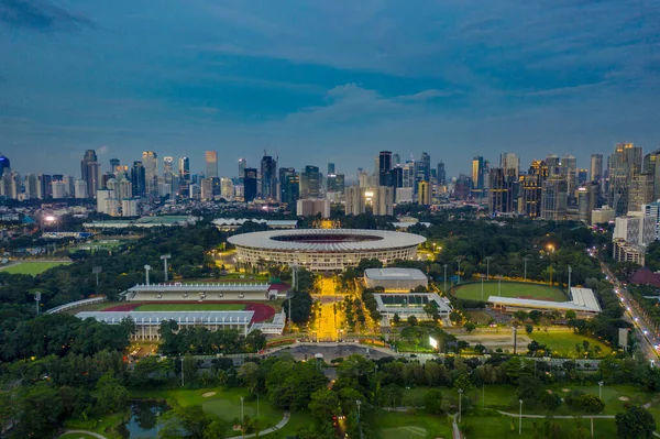 Jakarta Indonésie Décembre 2020 Belle Vue Aérienne Complexe Sportif Senayan — Photo