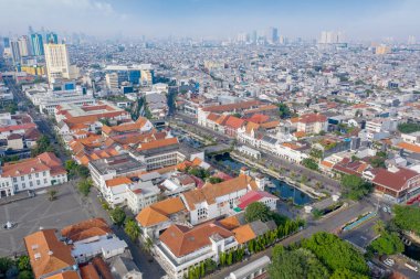 JAKARTA - Endonezya. 02 Aralık 2020: Cakarta kentindeki Fatahillah Müzesi 'nin yoğun konut geçmişi