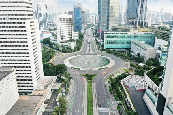 Jakarta Indonesia July 2021 Beautiful Aerial Scenery Quiet Hotel Indonesia — Stock Photo, Image
