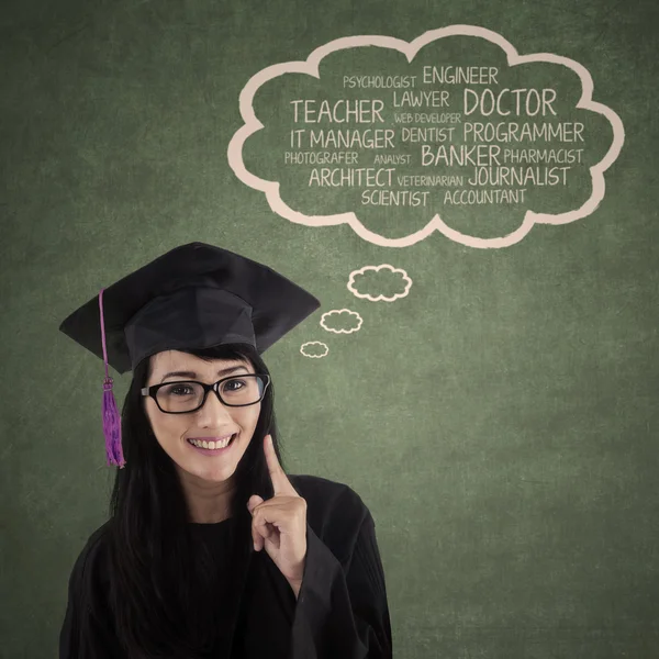 Mujer soltera y sus sueños — Foto de Stock