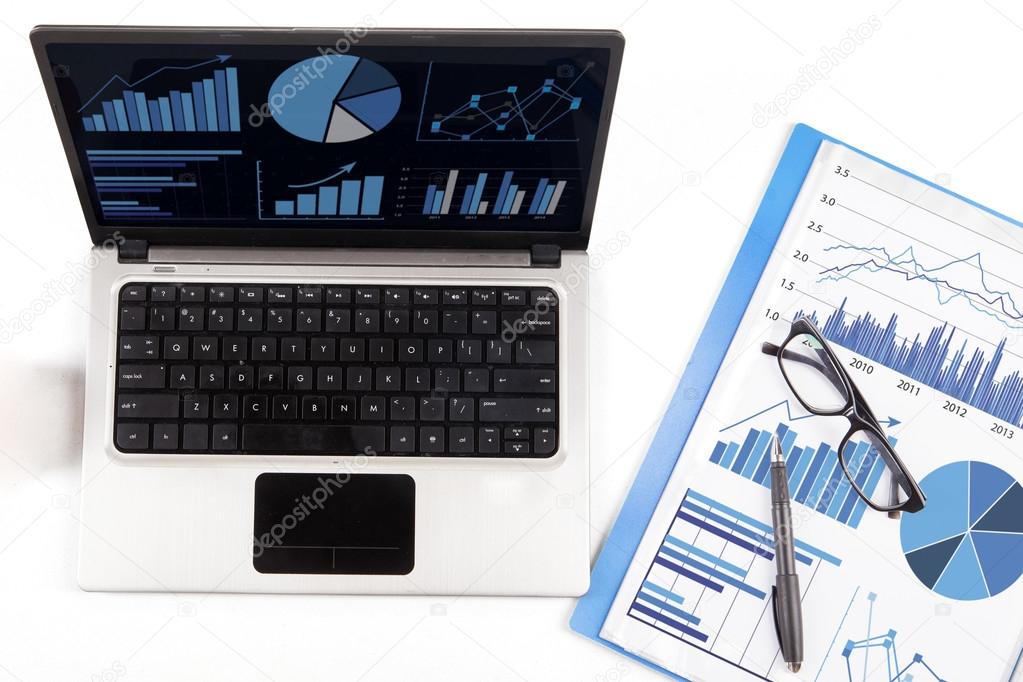 Financial analysis with business chart 1