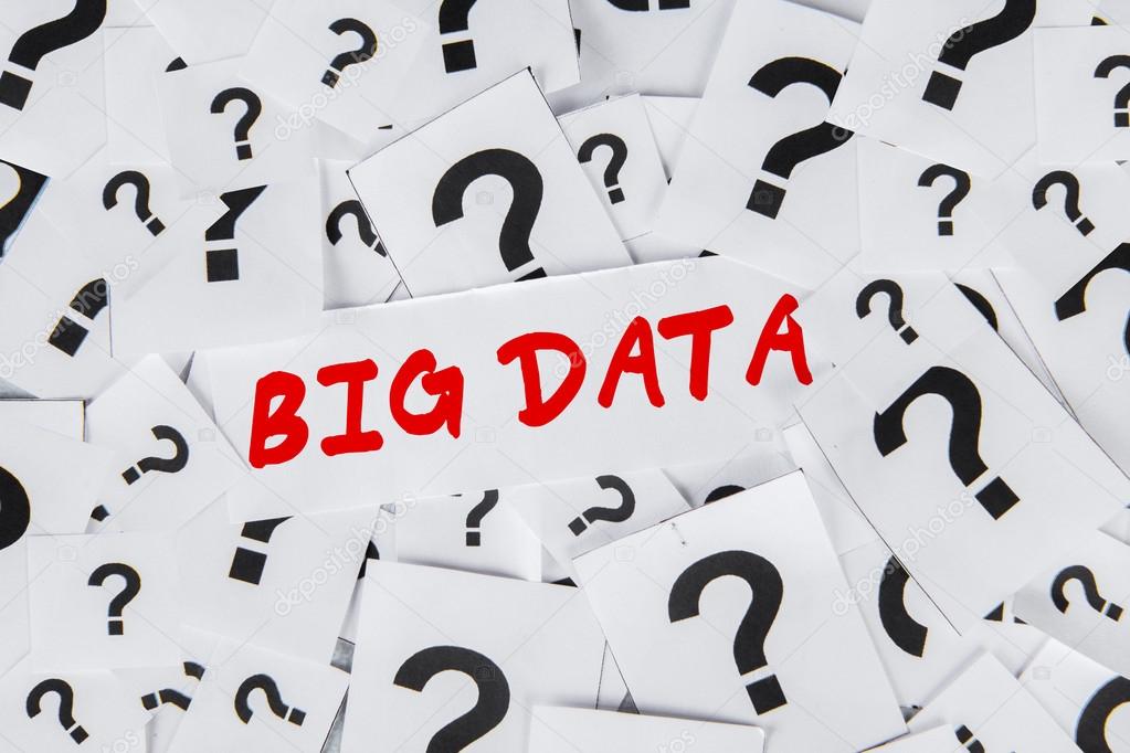 Big data with question sign
