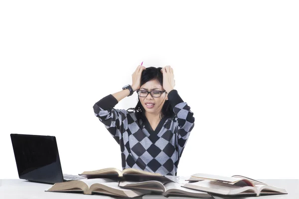 Studente stressante che ha molti problemi 1 — Foto Stock