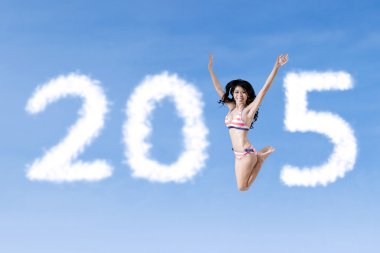 çekici bir kadın bikini şekillendirme sayı 2015 yılında