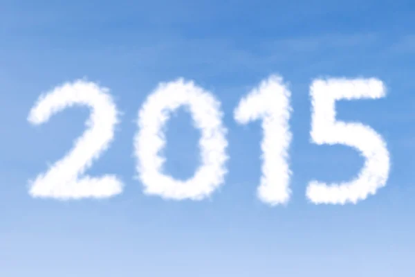 Cloud shaped number 2015 — Stock Photo, Image