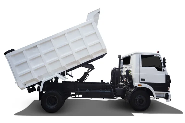 Camion bianco su bianco — Foto Stock