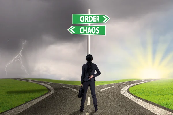 Chaos and order choice 1 — Stock Photo, Image