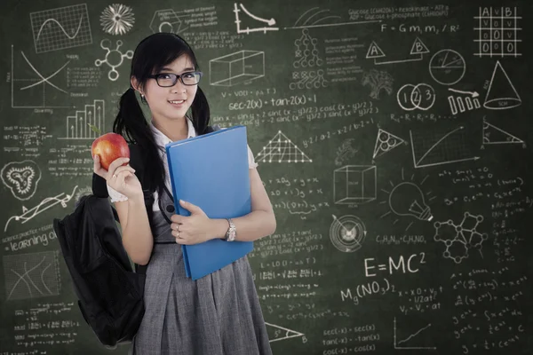 Female high school student at class — Stock Photo, Image