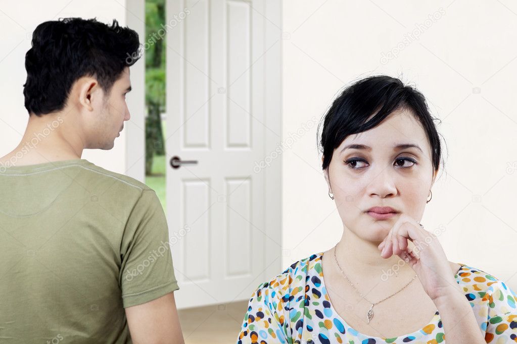 Young couple having conflict