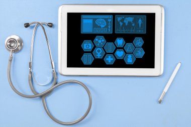 stetoskop tıbbi tablet
