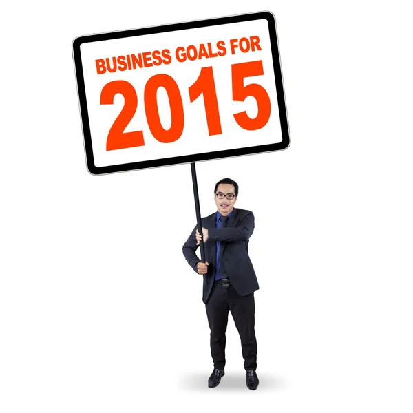 Manager con obiettivi di business per il 2015 — Foto Stock