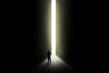 Parlak ışıkta arıyor işadamı