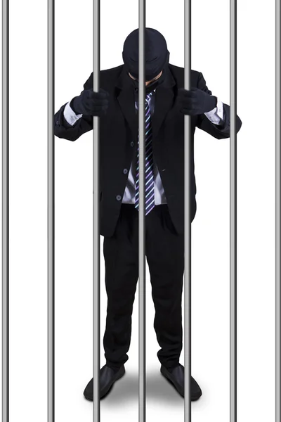 Bad entrepreneur in the prison — Stock Photo, Image