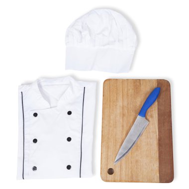 Şef giysi ve mutfak araçları