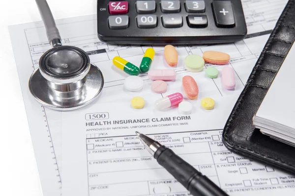 Closeup of medical insurance form — Stock Photo, Image