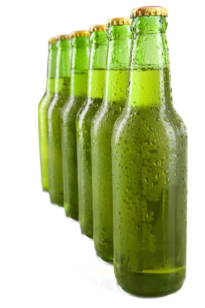 Cold bottles with fresh drink — Stock Photo, Image