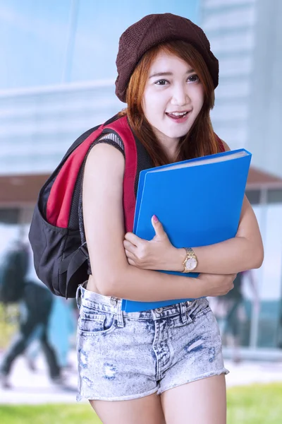 Lovely high school student at school — Stock Photo, Image