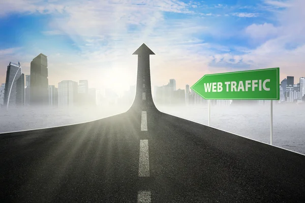 Tabelasını web trafik metin ile — Stok fotoğraf