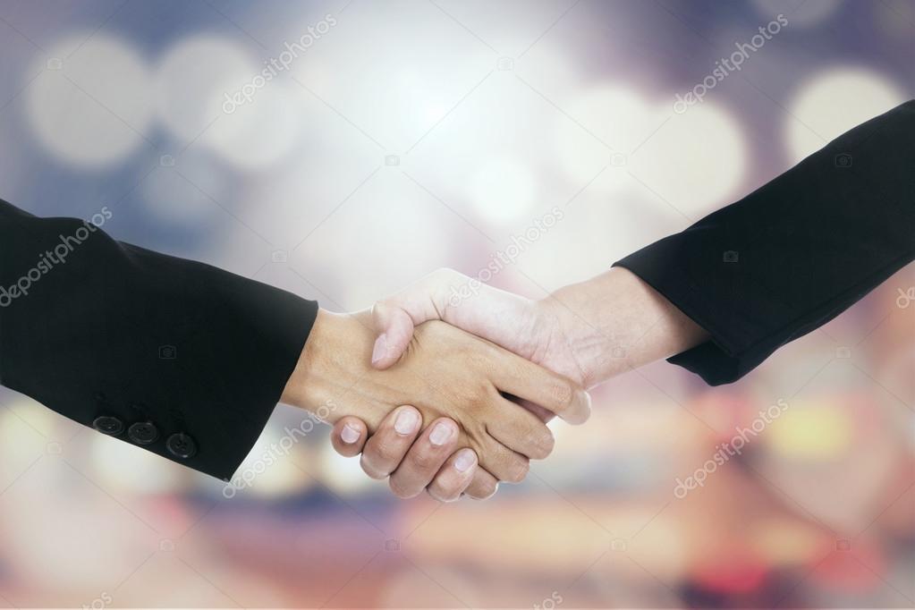 Handshake of two businesspeople