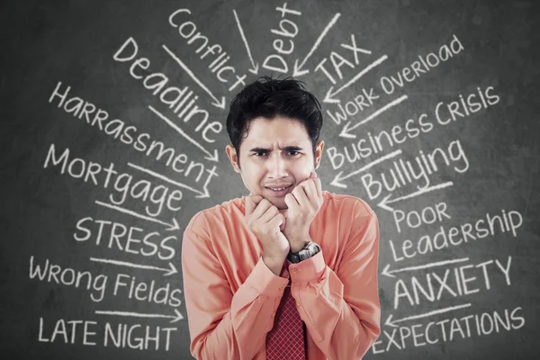 Worried man with job problems — Stock Photo, Image