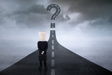 Soru işareti Road ile anonim girişimci