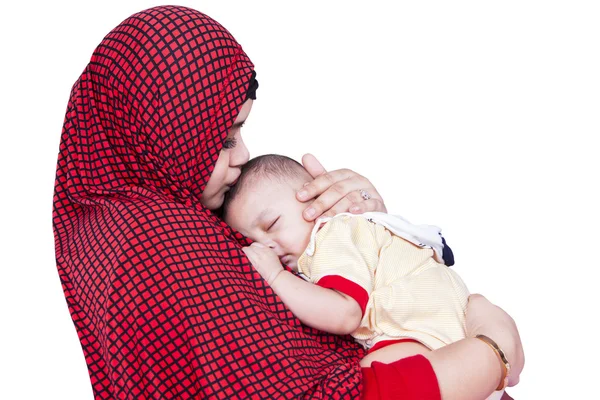 Muslim woman and baby boy — Stock Photo, Image