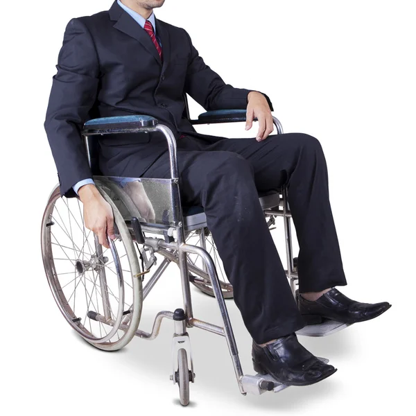 Closeup of entrepreneur in wheelchair — Stock Photo, Image