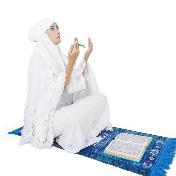 Muslim worshiper praying on the GOD — Stock Photo, Image