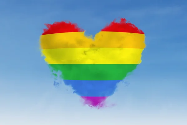 Colorful heart symbol of LGBT — Stock Photo, Image