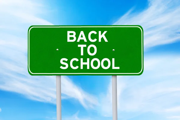 Signpost of back to school — 图库照片