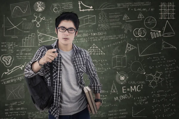 Male arrogant student at class — Stock Photo, Image