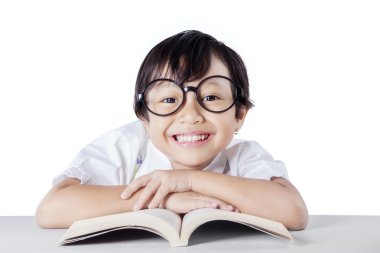 Adorable student with a toothy smile