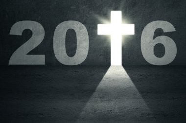 Bir haç sembolü ve sayıları 2016 şeklinde kapı
