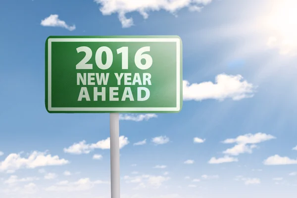 Signpost for 2016 new year ahead — ストック写真