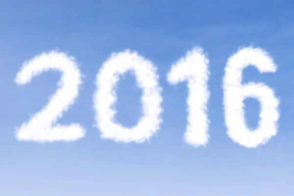 Chmury w kształcie liczb 2016 — Zdjęcie stockowe