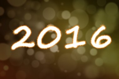 Numaraları 2016 bokeh arka plan ile