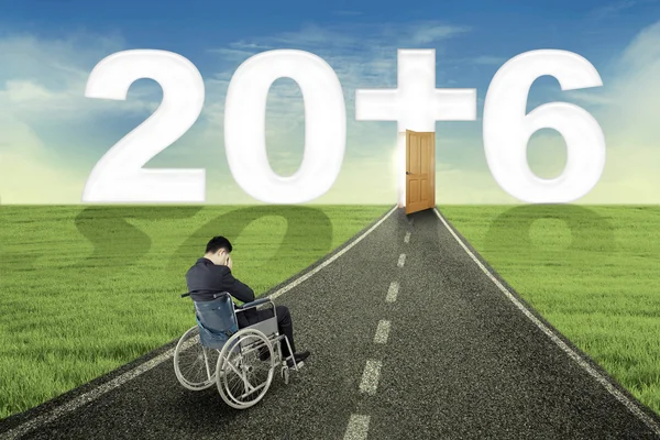Disabili sulla strada con i numeri 2016 — Foto Stock