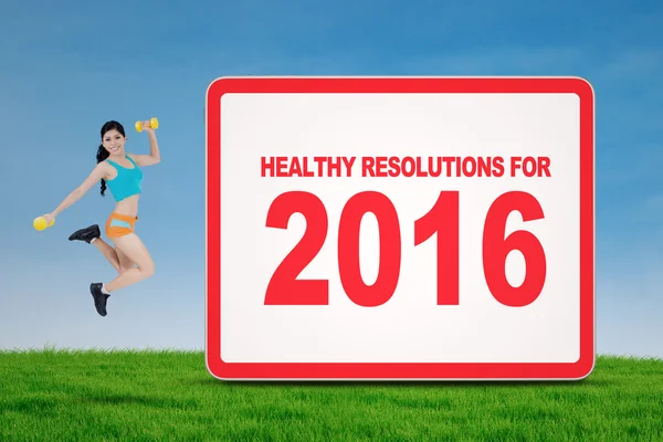 Healthy Resolution for 2016 Concept — Stock Photo, Image