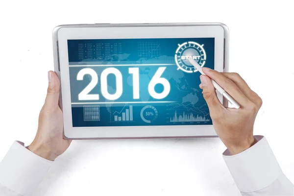 Beginnen met het Business in New Year 2016 — Stockfoto