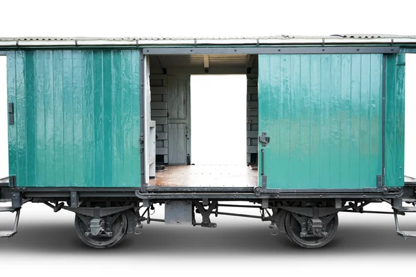 白の古い鉄道貨物 — ストック写真