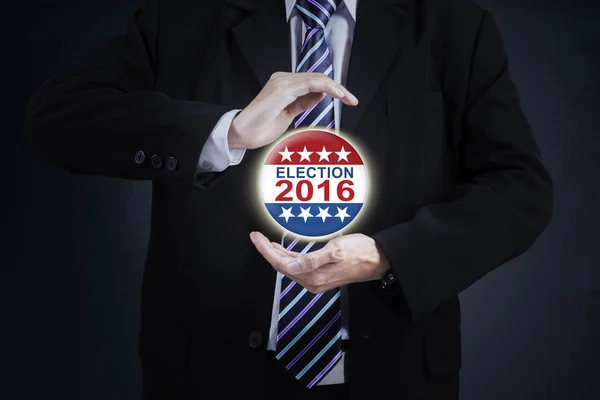 Руки, що захищають вибори 2016 символ — стокове фото