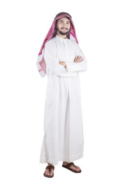 Arabic person standing in studio