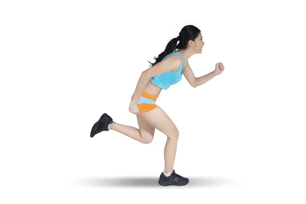 Female Runner in Sportswear Jogging — Stock Photo, Image