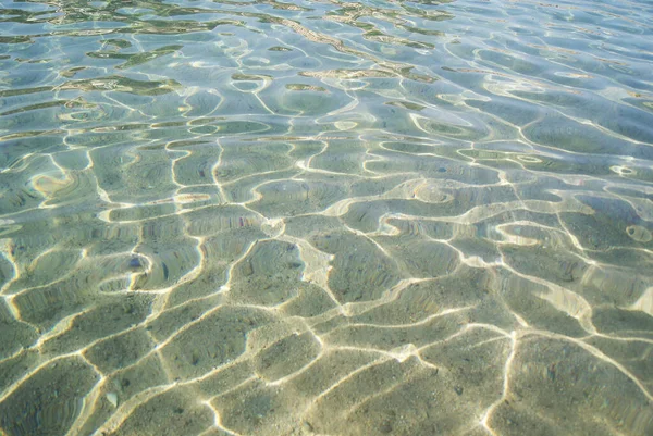 Meerwasseroberfläche Mit Wellen Darauf Hintergrund Hautnah — Stockfoto