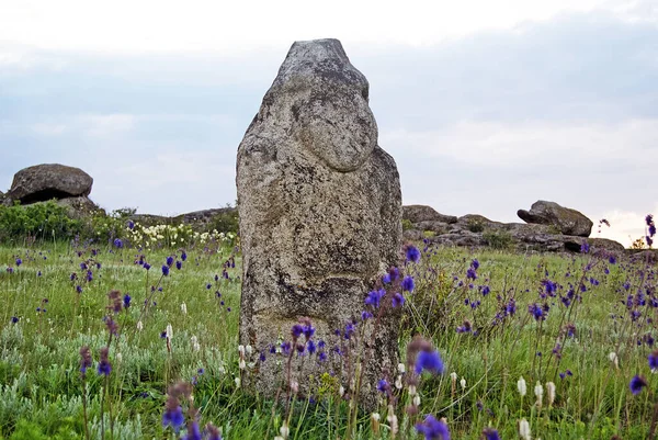 Stone Idol Steppe National Park Stone Tombs National Nature Sanctuary — Stock Photo, Image